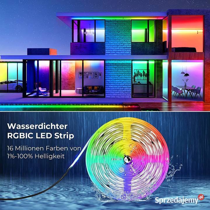 taśma LED Voneta WiFi RGBIC LED Strip Light 5m wielokolorowy Oświetlenie Zamość sprzedam
