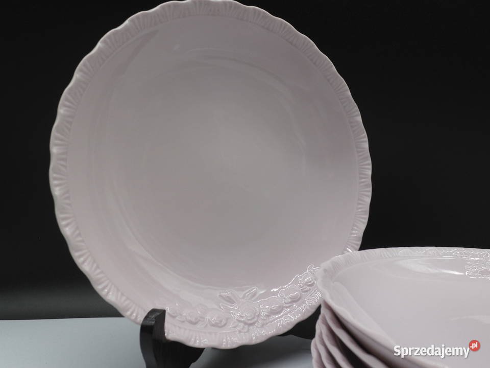 Porcelanowe talerze głębokie do zupy 6 Raszków