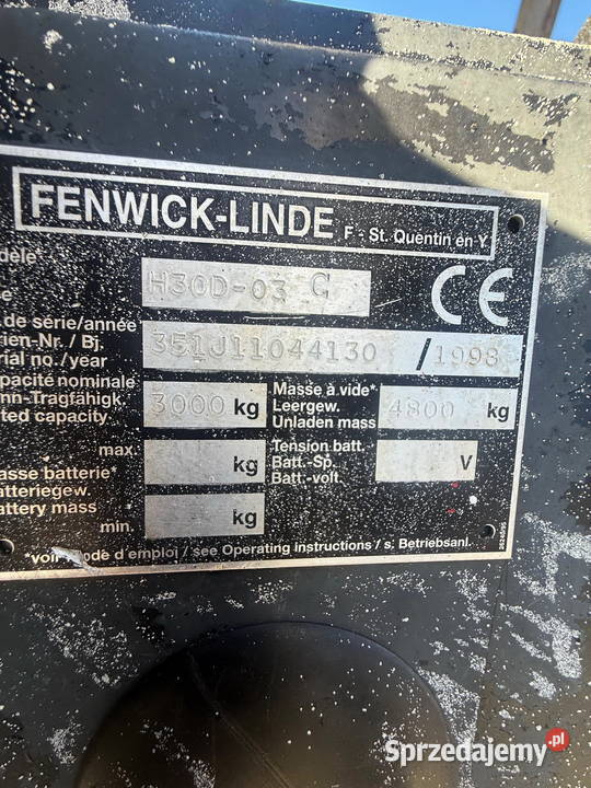 wózek widłowy terenowy LINDE H30D Perkins Działoszyn