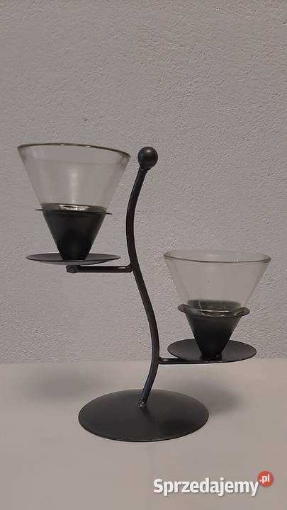 Świeczniki szklane dekoracyjne ozdobne wysokość Konstancin-Jeziorna sprzedam