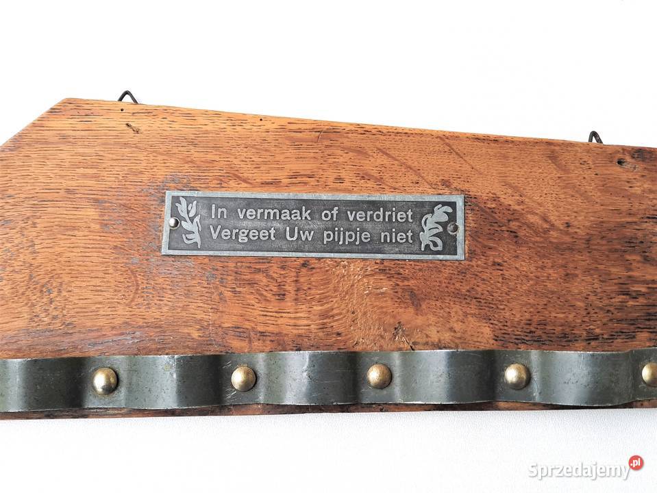 Stara drewniana półka na fajki Łódź