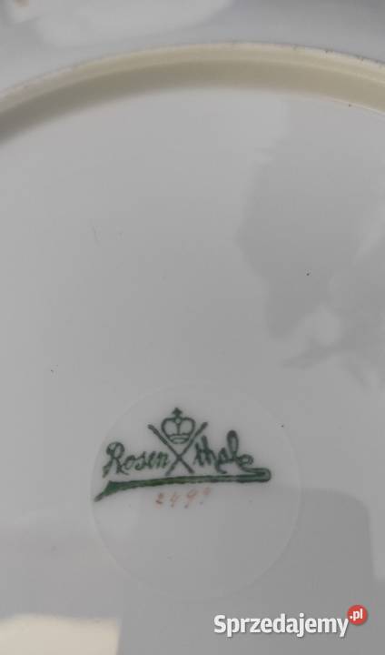ROSENTHAL KOBALT I ZŁOTO PÓŁMISEK OWALNY Porcelana i szkło Pabianice