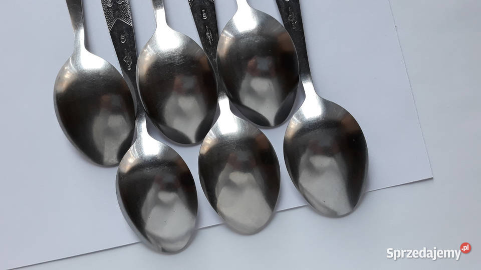 Łyżki obiadowe 2 ROŚLINNY Gerlach sztućce PRL Sztućce Dąbrowa Górnicza