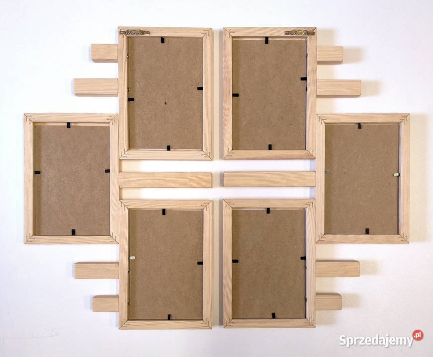 Drewniana Multirama Ramka Na 6 Zdjęć 10x15 Ramki i ramy Warszawa