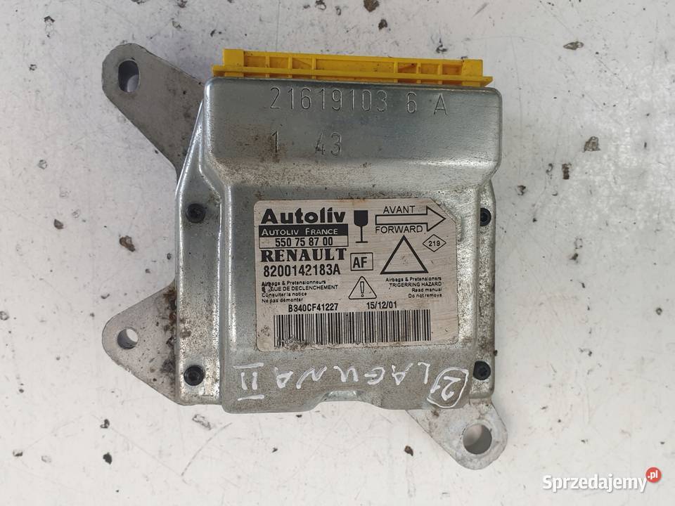 Renault Laguna II MODUŁ sensor AIRBAG PODUSZEK Poduszki powietrzne Chełm sprzedam