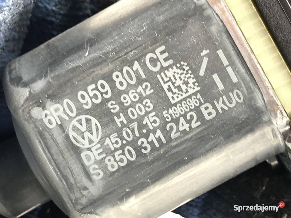 PODNOŚNIK SZYBY LEWY PRZÓD VW POLO V 6R0959801CE Mechanizmy opuszczania szyb