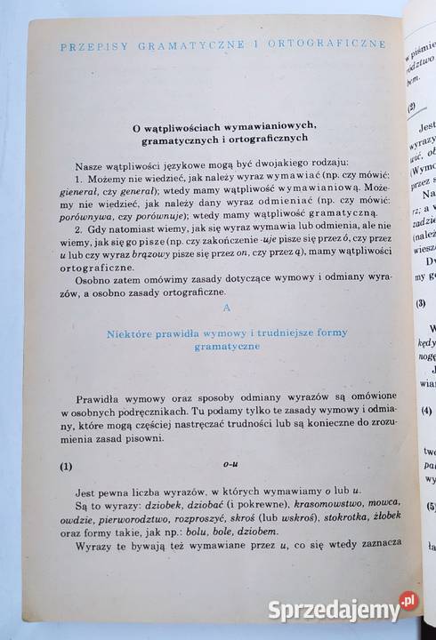 SŁOWNICZEK ORTOGRAFICZNY z zasadami pisowni podlaskie