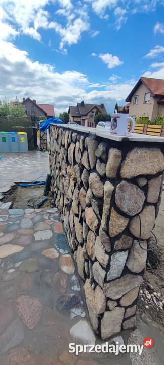 Kamień polny cięty w plastry wykonawstwo