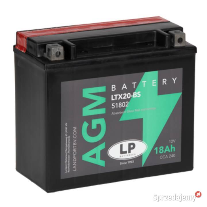 Akumulator motocyklowy Landport LTX20BS 12V 18Ah Układ elektryczny, zapłon Gniezno
