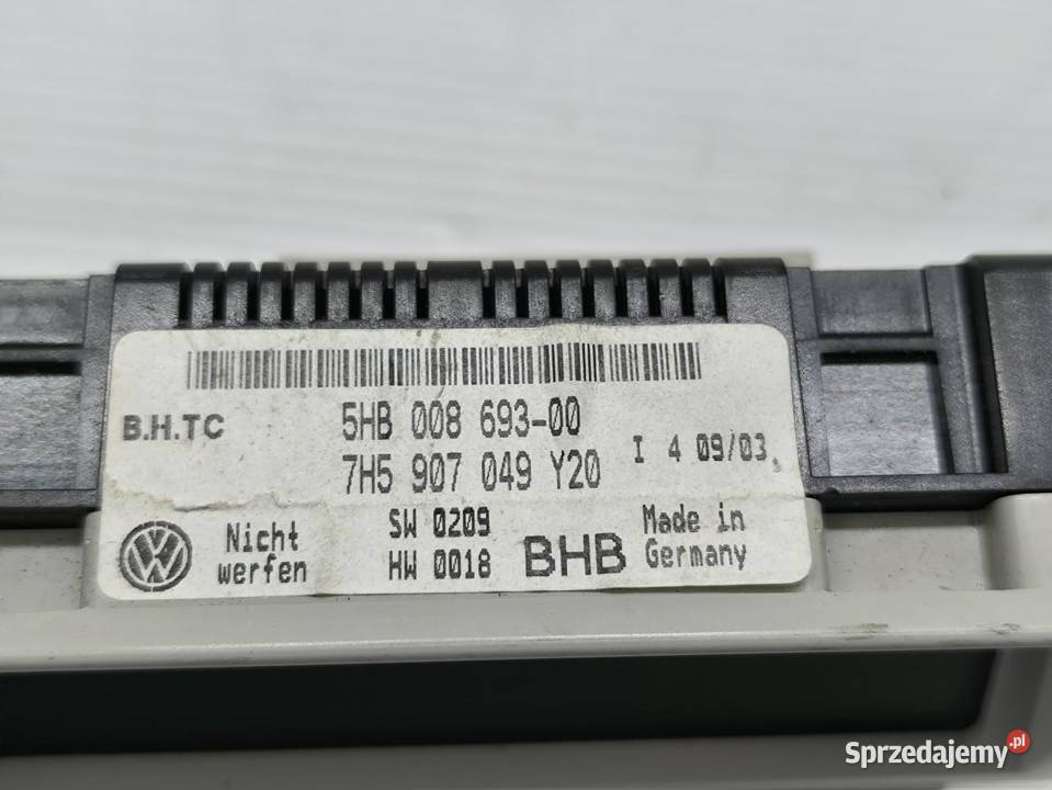 PANEL STEROWNIA NAWIEWU TYŁ VW T5 MULTIVAN sprzedam