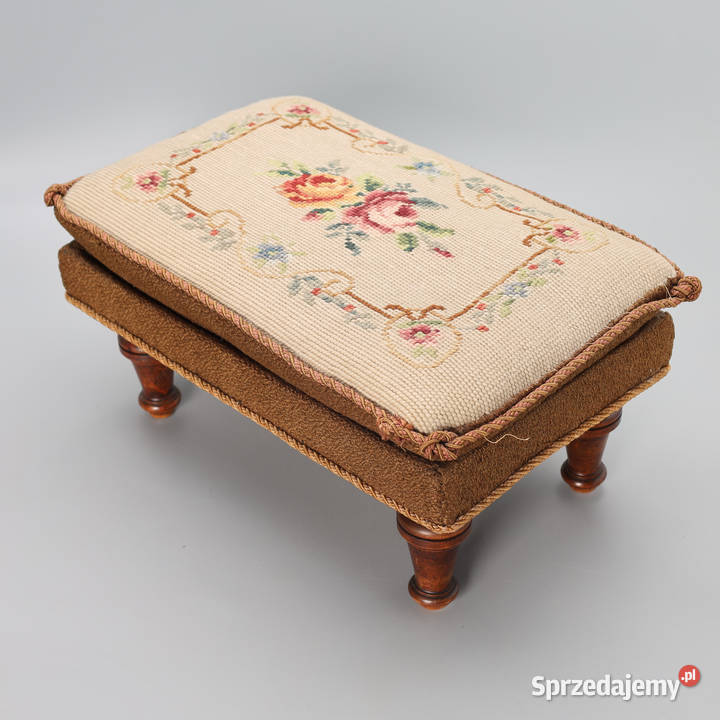 ARTexpert Podnóżek Ludwik Gobelin motyw kwiatowt Meble Dobrzany