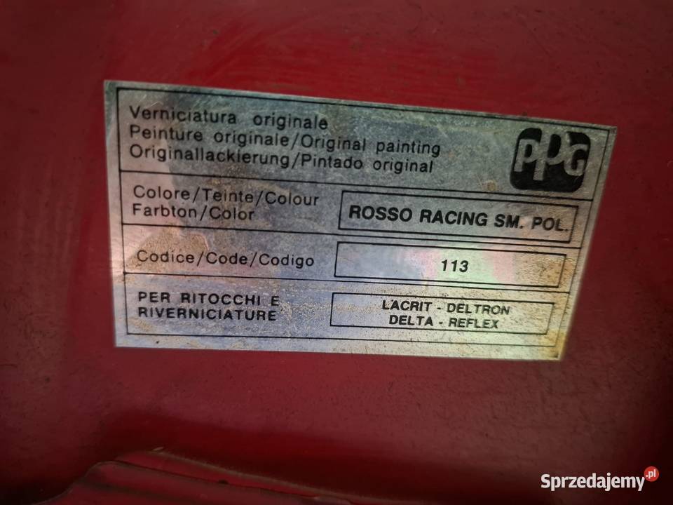 Fiat Uno 10 benzyna 1994 kolor Rosso Racing Zamość