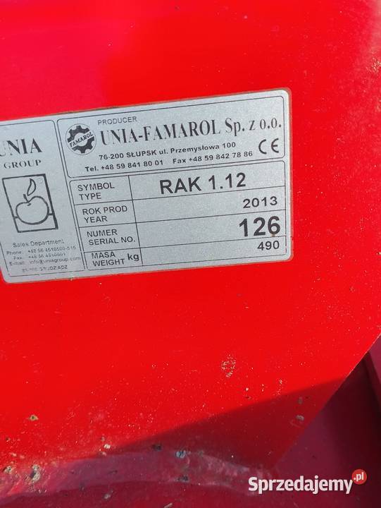Zgrabiarka karuzelowa Unia Rak 42 samasz kuhn Łowicz