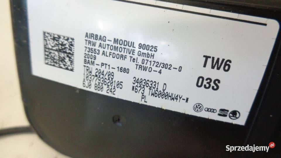 SEAT IBIZA IV 6J PODUSZKA FOTELA PRAWA 6J0880242