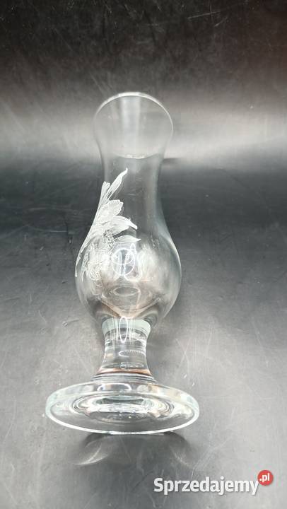 Wazon szklany smukły szkło trawione Zamość
