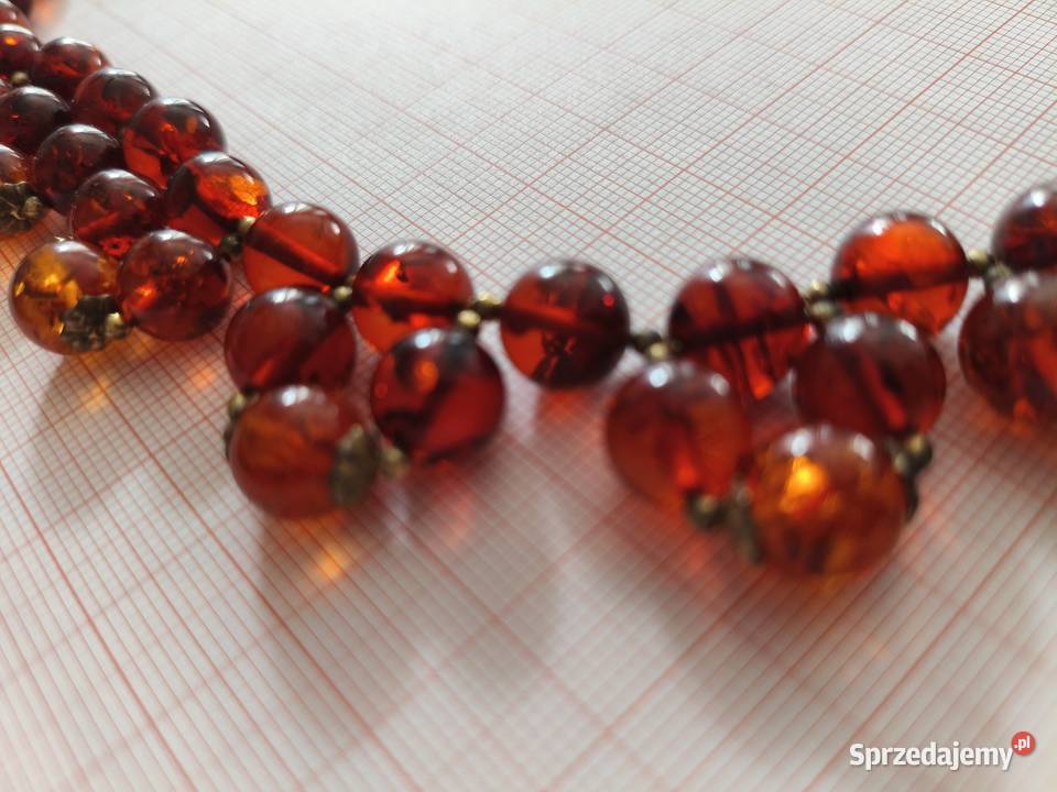 Kolia bursztyn kulki podlaskie Białystok sprzedam