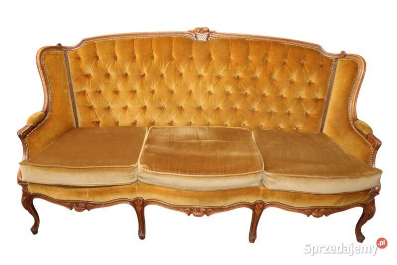 Trzyosobowa sofa pikowa w stylu Ludwika Meble Szczecin sprzedam