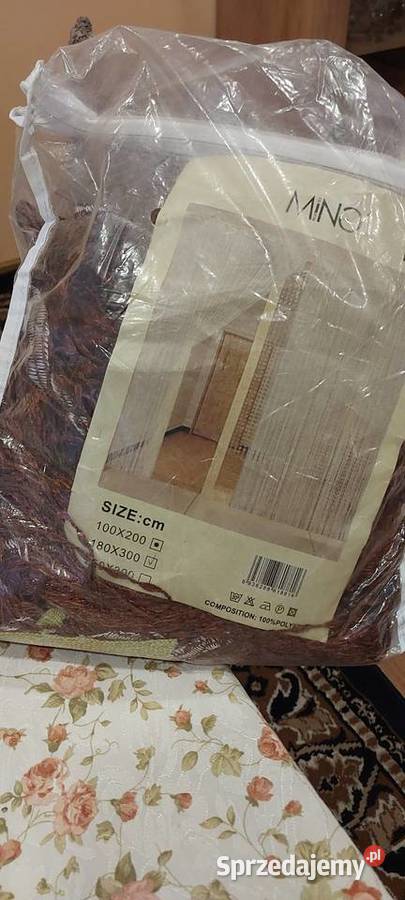 Firana makaron brązowa Firany