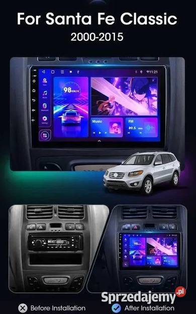 Radio Android Hyundai Santa Fe 0006r wifi gps śląskie Ożarowice