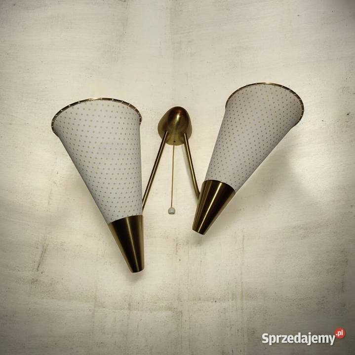 Kinkiet midcentury modern Włochy lata 40 XX Kalisz