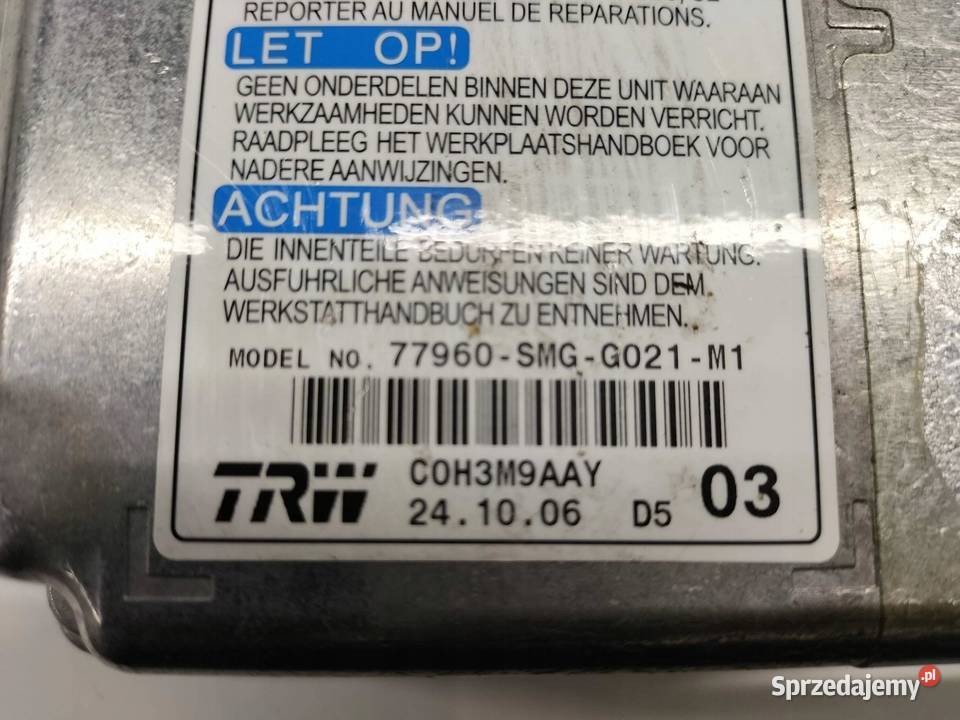 SENSOR AIRBAG 77960SMGG021M1 Honda Civic VIII