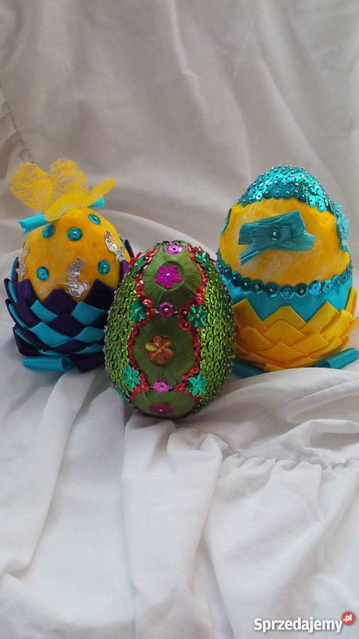 dekoracje wielkanocne wiklina papierowa Janów Lubelski