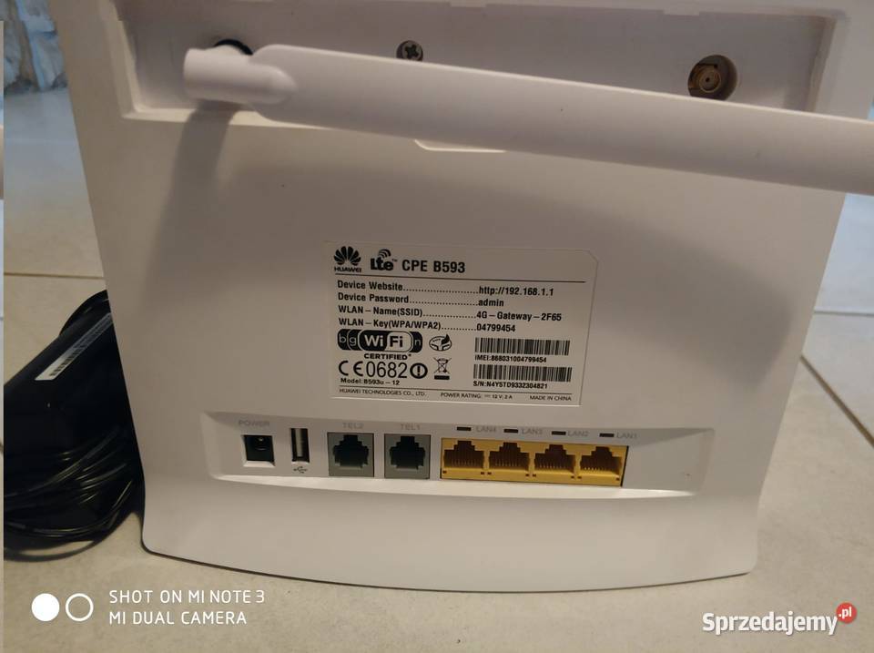 ROUTER HUAWEI B593 SIM BEZPRZEWODOWY 4G LTE Tarnów sprzedam