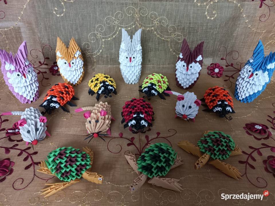 Różne ZWIERZĘTA zwierzątka rękodzieło origami Puławy
