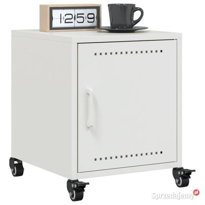 Szafka nocna biała 36x39x435 stal WM846624 Warszawa