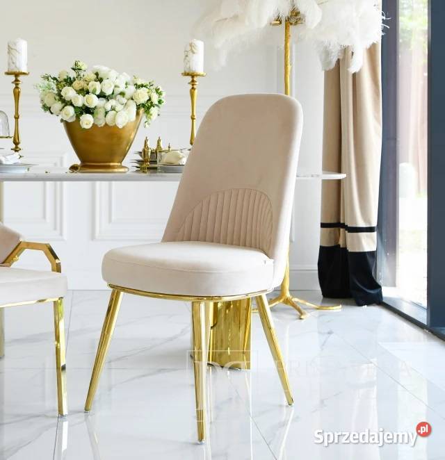 Krzesło glamour nowoczesne tapicerowane SAVOY Krzesła Warszawa