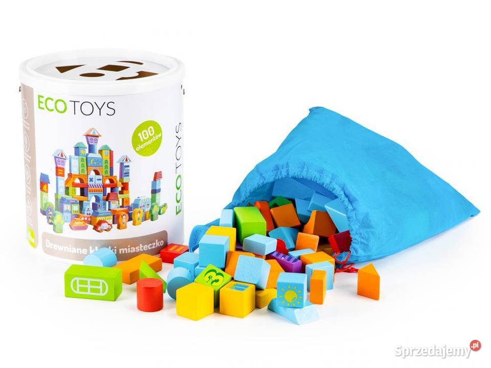 Drewniane klocki edukacyjne miasto 100 sorter Bielsk Podlaski sprzedam