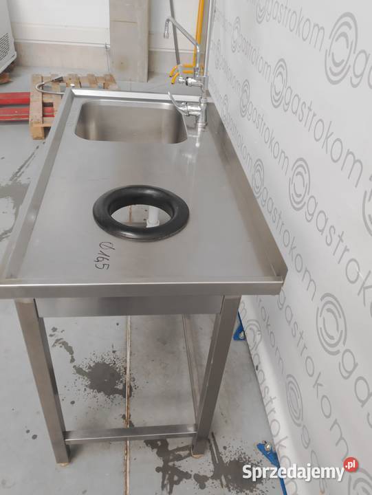 Stół ze zlewem i otworem na odpadki 120x60x85 Wrocław