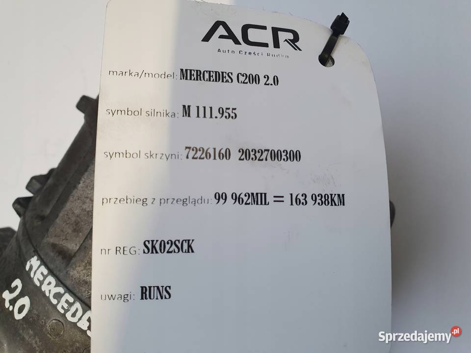 SPRĘŻARKA KLIMATYZACJI Mercedes W203 20 K