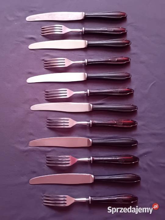Komplet 6 widelców i 6 noży stołowych Gerlach z Koźminek