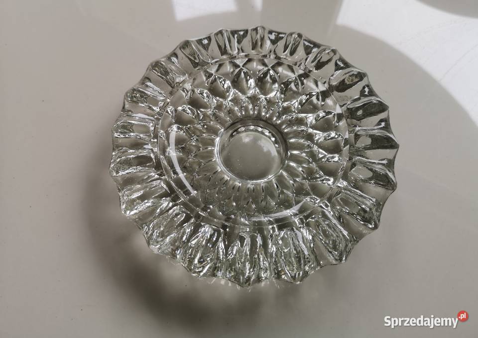 Popielniczka kryształowa vintage PRL Toruń