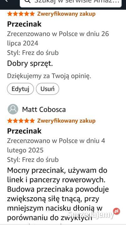 Przecinakobcinał do kabli Krosno