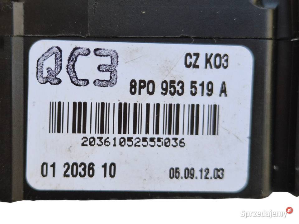 PRZEŁĄCZNIK ZESPOLONY MANETKA PRAWA AUDI A3 8P Panele sterowania, przełączniki Działoszyce