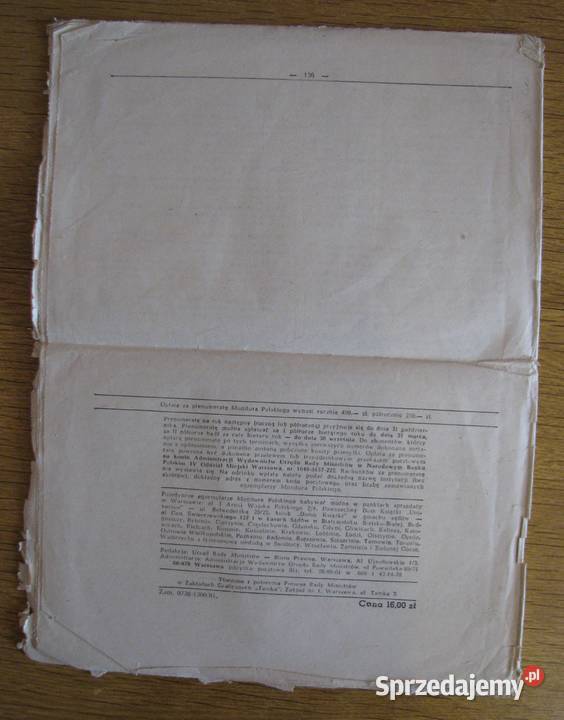 Monitor polski 16 Dziennik urzędowy PRL 1981 lubelskie Parczew