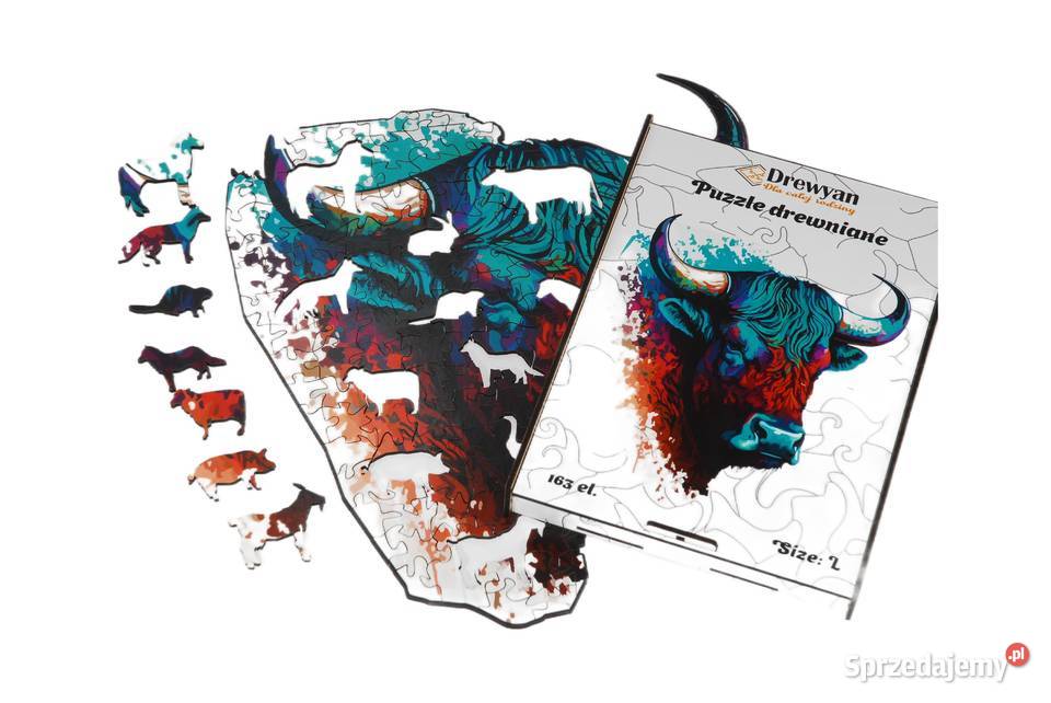 Puzzle Drewniane Premium EKO Układanka Byk 163 Łódź