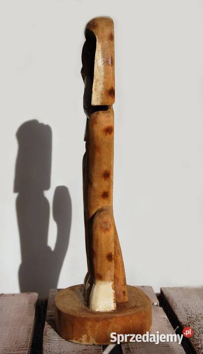 Pies piesek rzeźba figurka drewniana malowana 34 Lublin