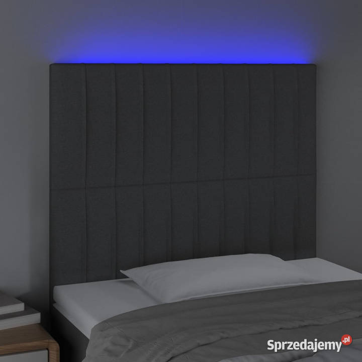 Zagłówek do łóżka z LED ciemnoszary 80x5x118128 mazowieckie Warszawa