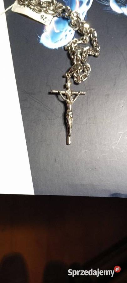 Srebrny krzyż z JEZUS CHRYSTUS
