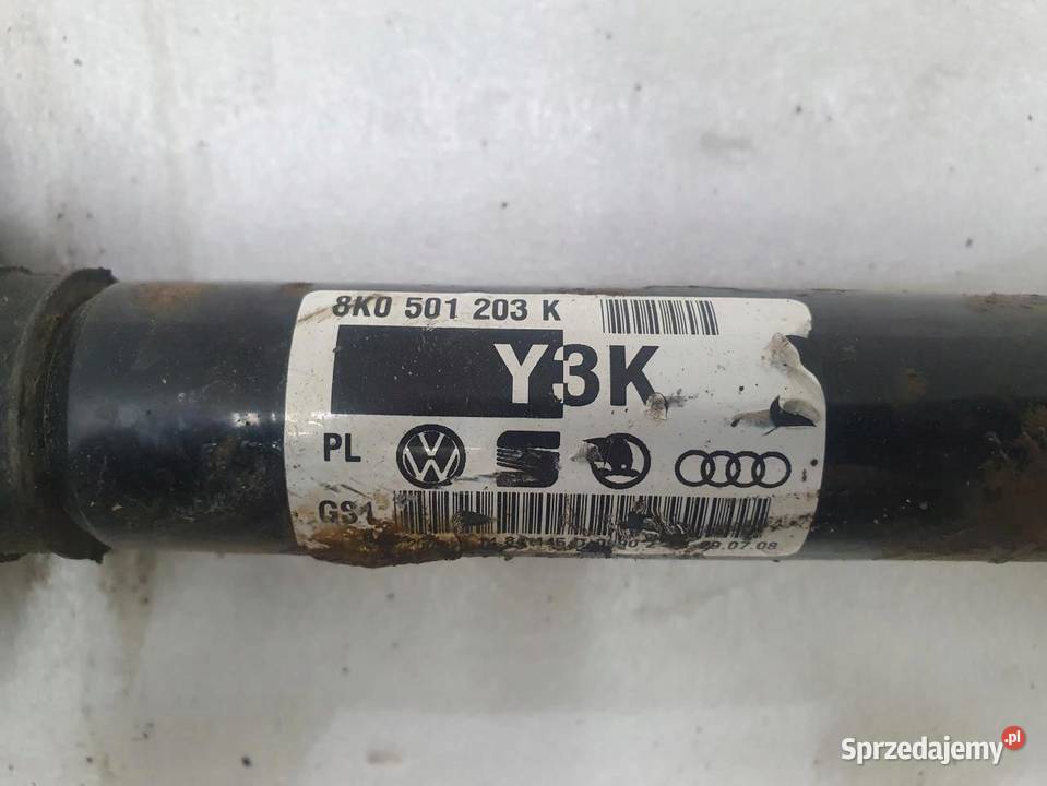 PÓŁOŚ PRAWY TYŁ AUDI A4 B8 30TDI 8K0501203K sprzedam