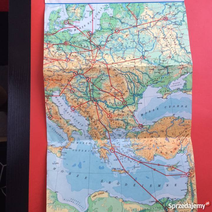 1138 Mapa Polskich Linii Lotniczych LOT zachodniopomorskie Szczecin