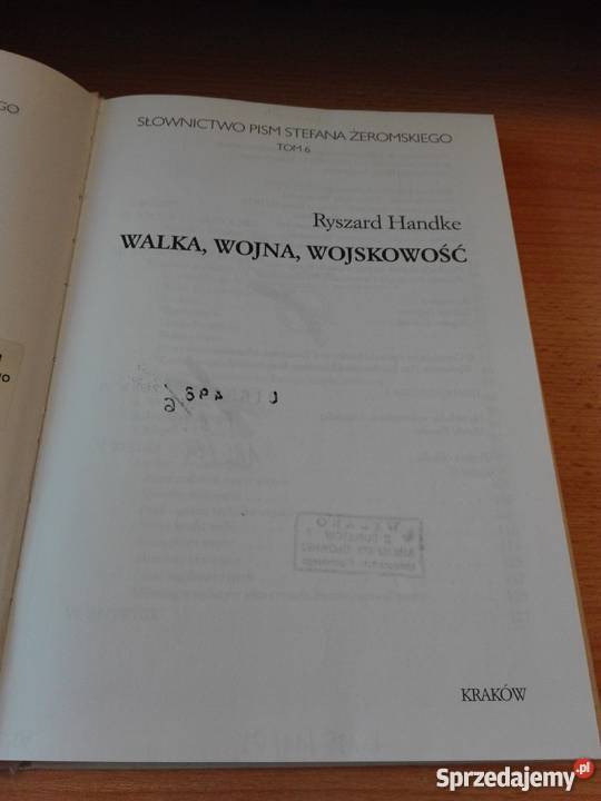 Słownictwo Żeromskiego T 6 Walka wojna