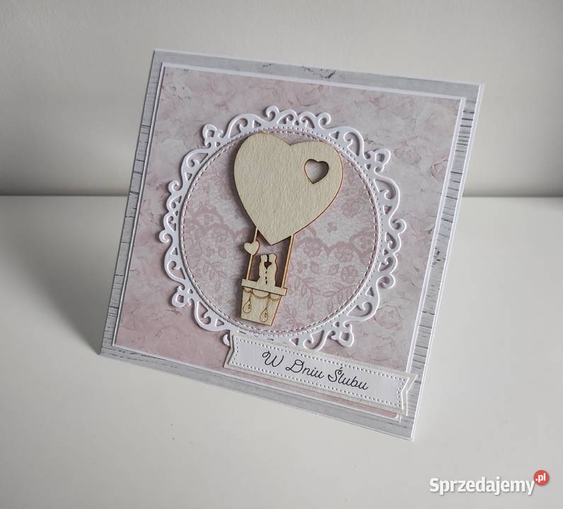 Kartka ręcznie robiona na ślub Łódź