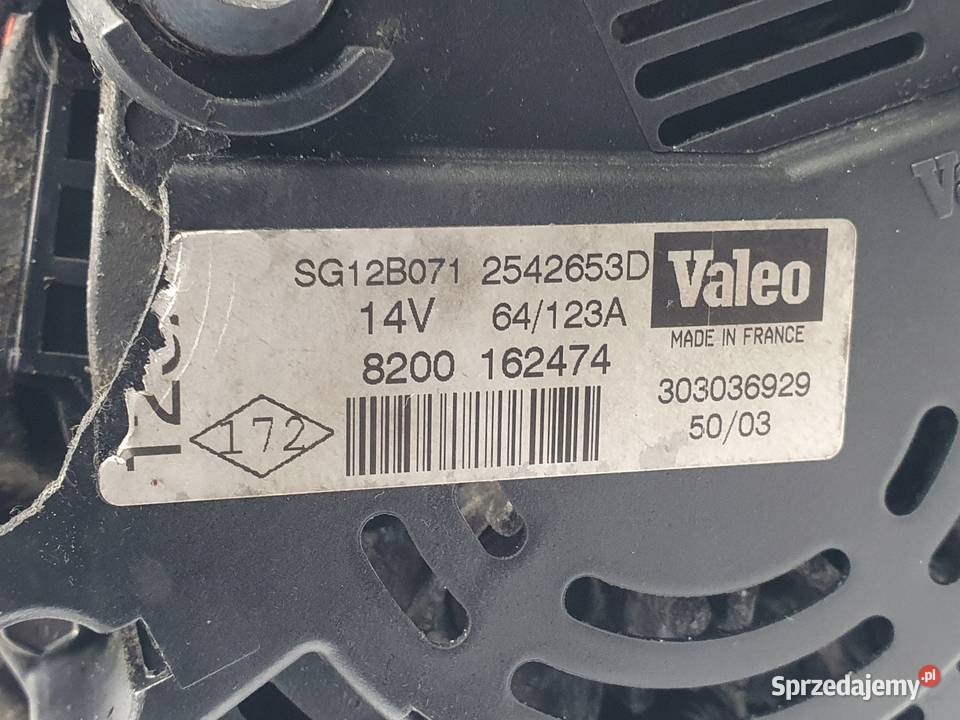 ALTERNATOR Volvo S40 V40 19 DCI valeo 8200162474 lubelskie Chełm sprzedam