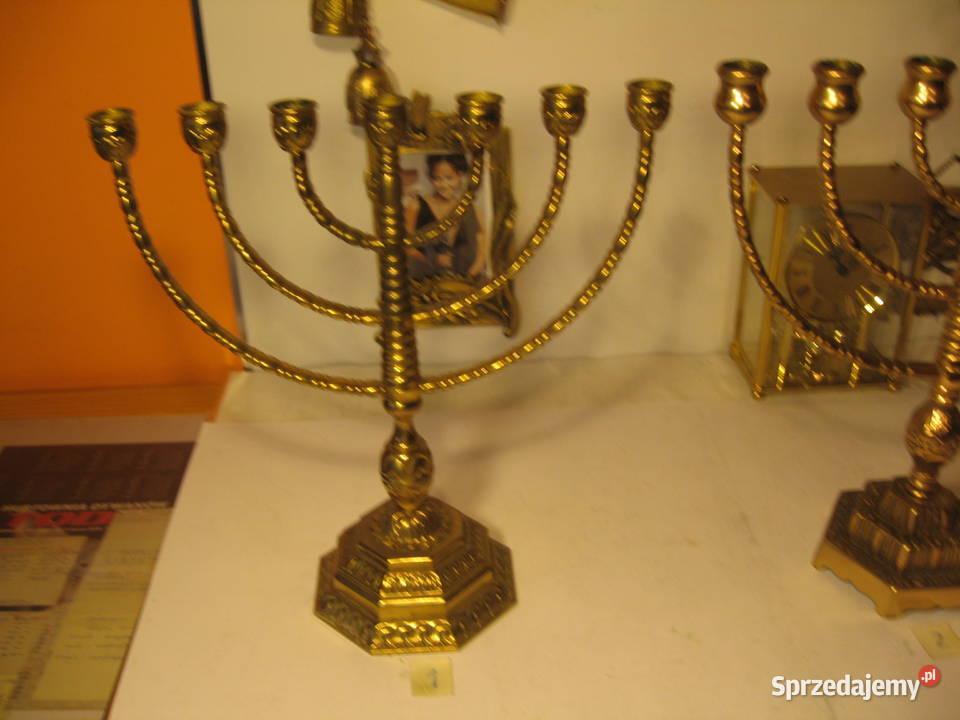 Mosiężny świecznik menora Mosiądz Kolekcja sprzedam