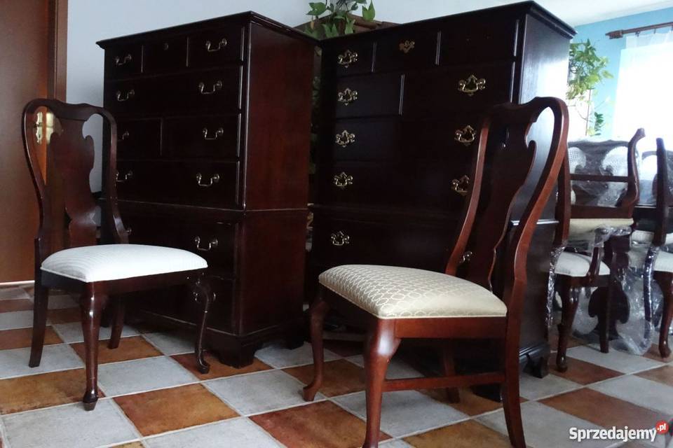 Komoda z litego drewna styl XVIII w niska Drexel Kraków sprzedam
