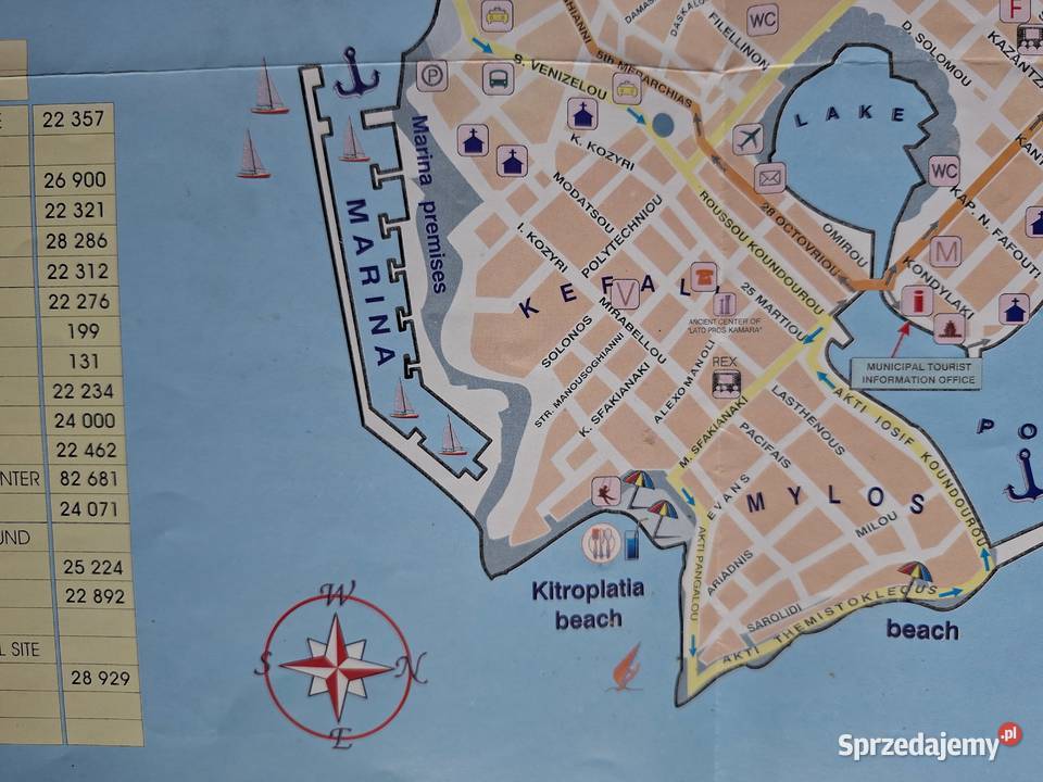 Grecja Kreta Town plan of Aghios Nikolaos Kraków